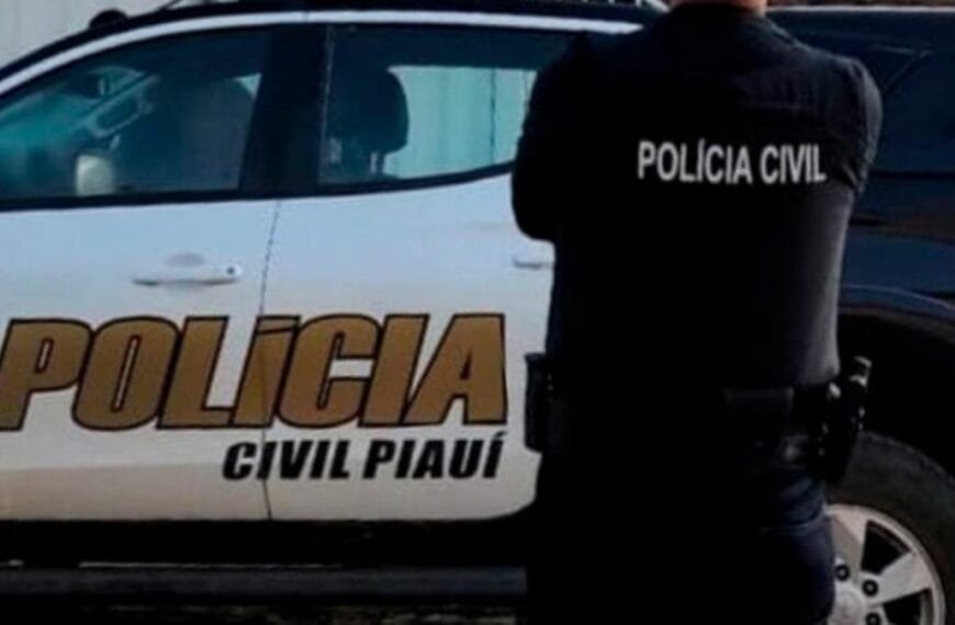 STF-limita-subteto-salarial-de-Delegados-no-Piaui Policial civil do Piauí em frente a viatura oficial da corporação.