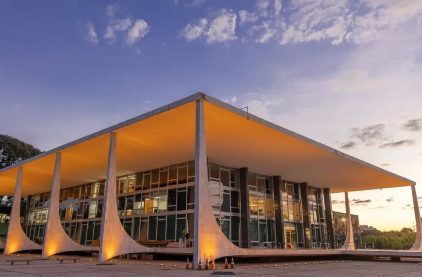 Sede do STF em Brasília durante debate sobre a ADI 6309 e o possível fim da idade mínima na aposentadoria policial