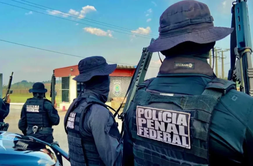 Policiais da PPF armados durante operação em unidade federal enquanto SENAPPEN organiza novo curso de formação
