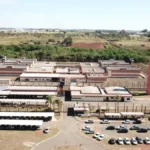 Vista aérea da Penitenciária Federal de Campo Grande, alvo de tentativa de resgate armado de facções criminosas em 2008